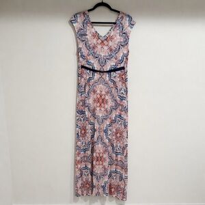 Maternity Maxi Dress Medium Boho Empire Waist